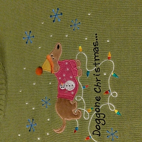 Christopher & Banks Ugly Christmas Sweater size L - Picture 2 of 13